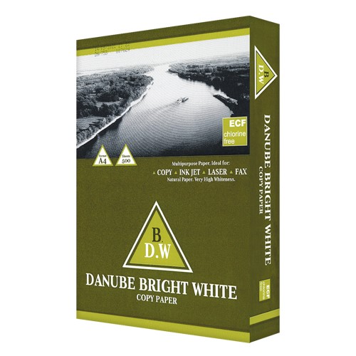 Папір для друку DANUBE Bright White A4, 80 г/м2, 500 арк., білий (3830058190043)